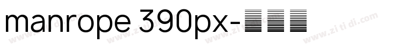 manrope 390px字体转换